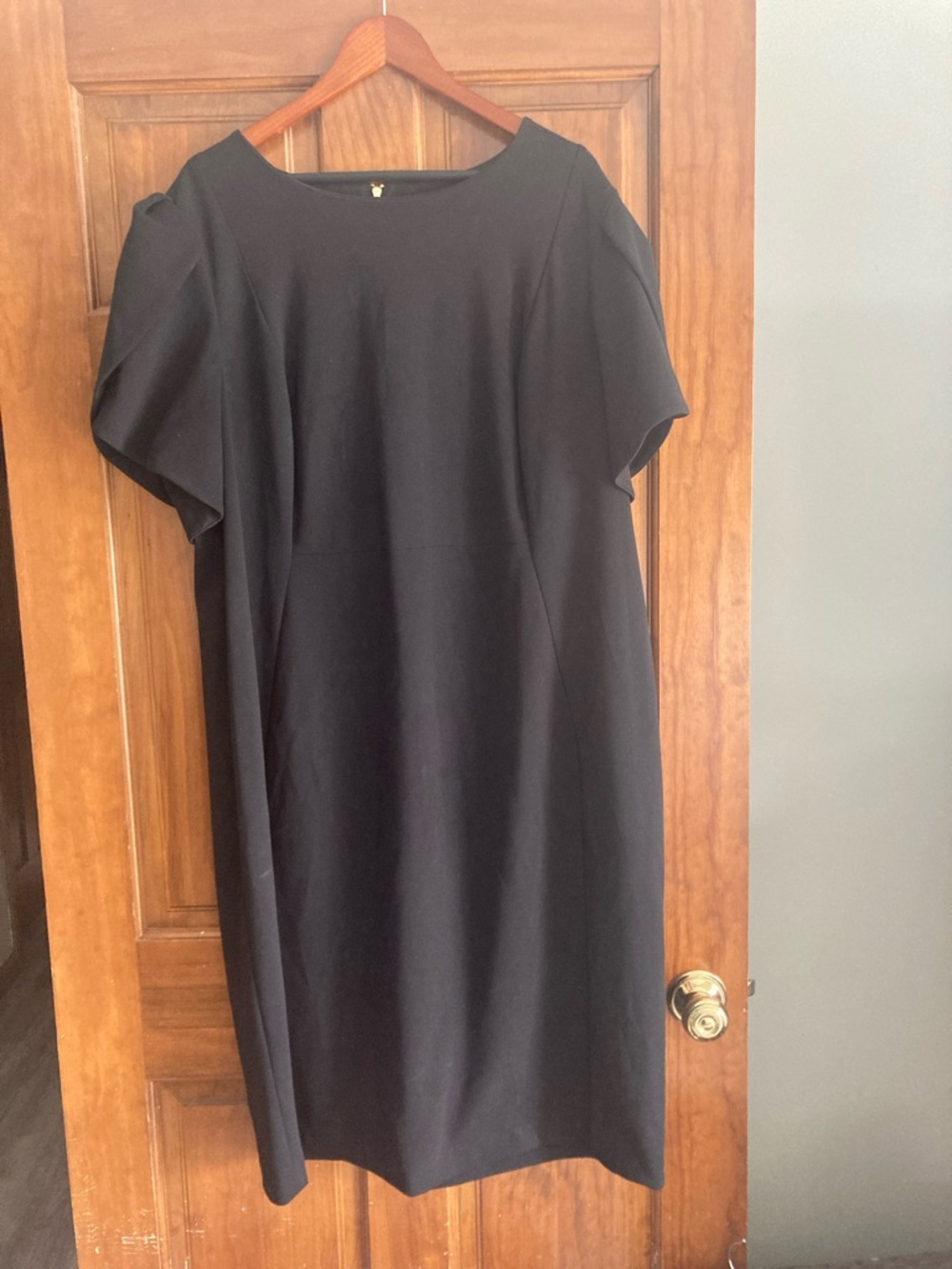 Calvin Klein Black tulip sleeve dress